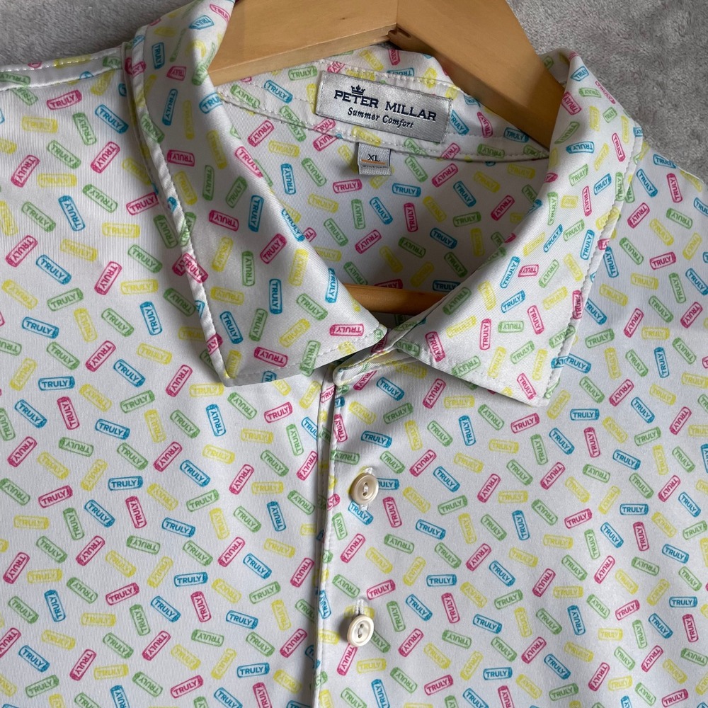 Peter Millar Summer Comfort Polo All Over Print Truly Seltzer XL MF21EK202STR